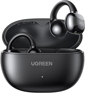 Беспроводные наушники открытого типа UGREEN с Bluetooth 5.4, 12-мм драйвером, спортивной настройкой, быстрой зарядкой и 30 часами работы, совместимы с iPhone, Android и устройствами Bluetooth.