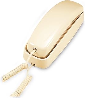 Проводной домашний телефон AT&T TRIMLINE 210, не требует подключения к сети переменного тока, улучшенное крепление на стену, клавиатура с большими кнопками и подсветкой, 13 клавиш быстрого набора, повторный набор последнего номера, отключение звука, вспышка, регулировка громкости, бежевый цвет.