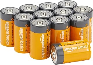 Набор из 12 щелочных универсальных батареек Amazon Basics типа D, 1,5 В, срок хранения 5 лет.