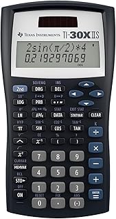 Научный калькулятор Texas Instruments TI-30XIIS, черный с синими акцентами.