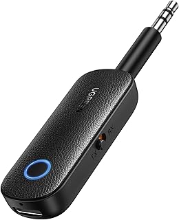 Bluetooth-передатчик-приемник UGREEN для 2 наушников AirPods или других устройств Bluetooth, беспроводной Bluetooth-передатчик для наушников, адаптер с 3,5-мм аудиоразъемом AUX для бортовой аудиосистемы, автомобильной и домашней стереосистемы.