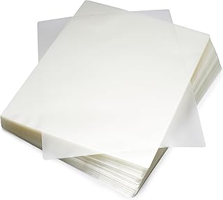 Прозрачные термоламинирующие пластиковые листы Amazon Basics, 9 x 11,5 дюймов, упаковка из 200 штук, толщина 3 мил.