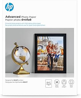 Фотобумага HP Advanced Photo Paper, глянцевая, 8,5 x 11 дюймов, 50 листов (Q7853A)