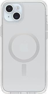 Прозрачный чехол OtterBox Symmetry Series для iPhone 15 Plus и iPhone 14 Plus (прозрачный), крепится к MagSafe, ультратонкий, приподнятые края защищают камеру и экран.