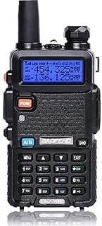 Двухдиапазонная рация Baofeng UV-5R 144-148/420-450 МГц, литий-ионный аккумулятор 1800 мАч (черная)