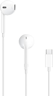 Наушники Apple EarPods с разъемом USB-C, проводные наушники-вкладыши со встроенным пультом управления музыкой, телефонными звонками и громкостью.