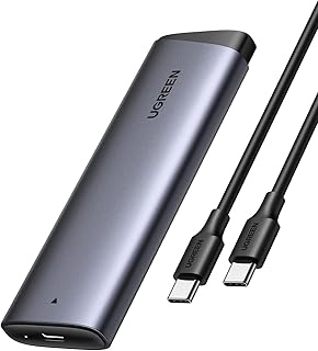 Корпус для твердотельных накопителей UGREEN M.2 NVMe 10 Гбит/с USB 3.2 Gen 2 (10 Гбит/с) для NVME-накопителей с разъемами M-Key/(B+M) Key. Поддержка UASP Trim для NVME SSD-накопителей 2230/2242/2260/2280.