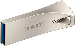 USB-флеш-накопитель SAMSUNG BAR Plus 3.1, 128 ГБ, 400 МБ/с, прочный металлический корпус, расширение памяти для фотографий, видео, музыки, файлов, MUF-128BE3/AM, цвет «Шампанское серебро».