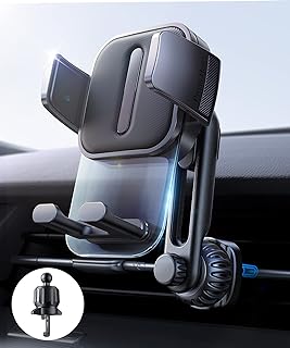 Автомобильный держатель для телефона LISEN с креплением на вентиляционную решетку [Гладкая силиконовая защита] Универсальный автомобильный держатель для телефона с удлинительным зажимом для iPhone 16 15 14 13 12 11 X XR XS Pro Max Mini 8 7 6 Plus