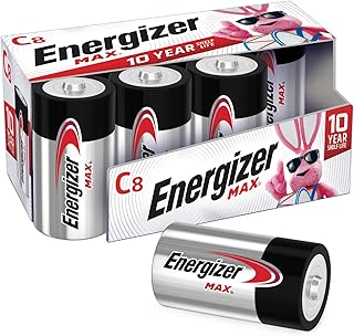Батарейки Energizer MAX C, высококачественные щелочные батарейки типа C (8 штук)