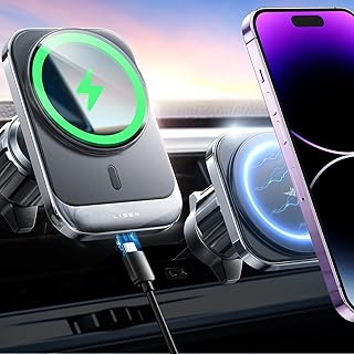 Автомобильное зарядное устройство LISEN MagSafe для iPhone 16, беспроводное универсальное зарядное устройство мощностью 15 Вт для iPhone 16, автомобильный аксессуар, магнитный держатель для телефона, подходит для iPhone 16 и 15 Pro Max.