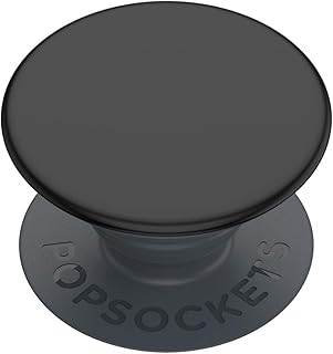 Держатель для телефона PopSockets с выдвижной подставкой и клейкой основой — черный.