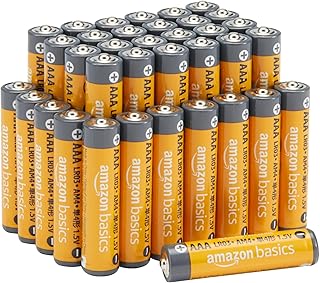 Высокопроизводительные щелочные батарейки AAA Amazon Basics, 1,5 В, срок хранения 10 лет, 36 штук (упаковка из 1 шт.)