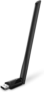 TP-Link AC600 USB WiFi адаптер для ПК (Archer T2U Plus) - беспроводной сетевой адаптер для настольных компьютеров с двухдиапазонной антенной 5 дБи с высоким коэффициентом усиления 2,4 ГГц и 5 ГГц, поддерживает Win11/10/8.1/8/7/XP, Mac OS 10.9-10.14, черный.