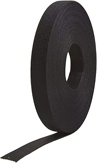 Ремни VELCRO, нарезаемые по длине, сверхпрочные | 45 футов x 3/4 дюйма | Самозатягивающиеся двусторонние ремни ONE-WRAP | Стяжки для фиксации, скрепляются сами с собой для надежной фиксации, VEL-30834-AMS, черные