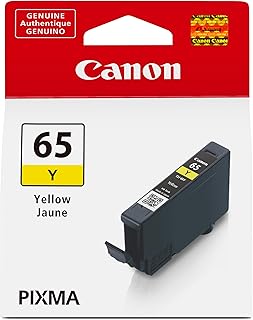 Оригинальный желтый чернильный картридж Canon CLI-65, совместимый с принтерами PIXMA PRO-200 и PIXMA PRO-200S.