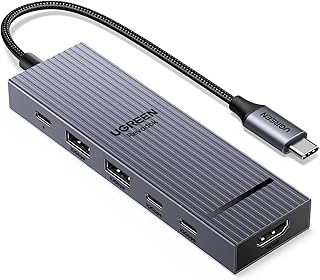 UGREEN Revodok Pro USB-C Hub 6 в 1 10 Гбит/с 4K 60 Гц HDMI, 100 Вт Power Delivery для MacBook Pro/Air, iPad Pro, Thinkpad Rogg Ally и других устройств.