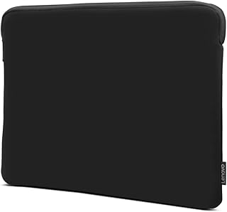 Чехол для ноутбука Lenovo Basic 14 дюймов, совместимый с MacBook Air/Pro, из неопрена, с мягкой флисовой подкладкой и застежкой-молнией сверху, черный.