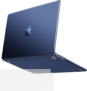 Чехол MOSISO, совместимый с MacBook Air 15 дюймов (выпуски 2025, 2024, 2023), модели M4 A3241, M3 A3114, M2 A2941, ультратонкий защитный пластиковый жесткий чехол натурального цвета с клавиатурой, цвет «Полуночный прозрачный».