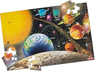Напольный пазл Melissa & Doug «Солнечная система» (48 деталей, 60 см x 90 см) - сертифицирован FSC.