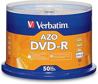 Чистые DVD-R диски Verbatim с азокрасителем, 4,7 ГБ, 16X, для записи — 50 штук, серебристые.