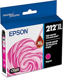 Картридж EPSON 212 Claria с чернилами большой емкости, пурпурного цвета (T212XL320-S), совместим с принтерами WorkForce WF-2830, WF-2850, Expression XP-4100, XP-4105.