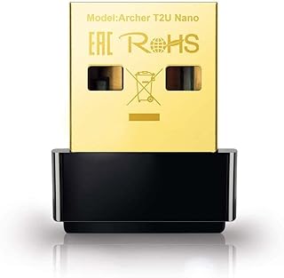 TP-Link Nano AC600 USB WiFi адаптер (Archer T2U Nano) - двухдиапазонный беспроводной сетевой трансивер 2,4G/5G для настольного ПК, компактный, поддерживает Windows (11, 10, 8.1, 8, 7, XP/Mac OS X 10.9-10.14)
