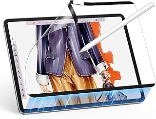 Защитная магнитная пленка ESR Paper-Feel для iPad Air 11 дюймов M3/M2 (7-го/6-го поколения, 2025/2024), позволяет писать и рисовать как на бумаге, легко снимается и используется многократно, совместима с закаленной пленкой, матовая, антибликовая.