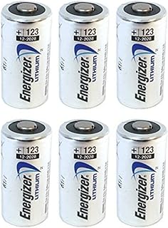Литиевые батарейки Energizer 123 6 (серебристые) в упаковке.