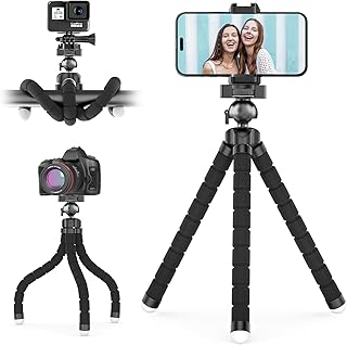 Штатив для телефона UBeesize Phone Tripod Pro S, премиальный гибкий штатив для телефона с беспроводным пультом дистанционного управления, мини-штатив для камеры GoPro/мобильного телефона (модернизированный), черный.