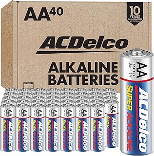 Набор из 40 батареек ACDelco типа AA, сверхмощные щелочные батарейки для дома и офиса, срок хранения 10 лет, многоразовая упаковка.
