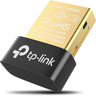 TP-Link USB Bluetooth адаптер для ПК, Bluetooth 4.0 приемник, Plug & Play, миниатюрный размер, технологии EDR и A2DP, поддерживает Windows 11/10/8.1/8/7/XP для настольных компьютеров, ноутбуков, контроллеров PS4/Xbox (UB400)