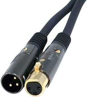 Кабель Monoprice XLR «папа» — XLR «мама» — для микрофона, позолоченный, 16AWG, 3 метра, черный — серия Premier.
