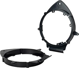 Адаптеры для динамиков Scosche SAGMHR634 6,5”-6,75”, совместимые с некоторыми автомобилями GM 2005-2020 годов выпуска - переходник с 6 1/2” на 6 3/4” для дверных динамиков автомобиля - продаются парами - см. руководство по совместимости на изображении для конкретных автомобилей.