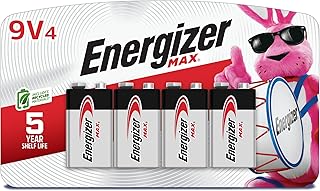 Батарейки Energizer MAX 9 В (4 шт.), щелочные батарейки 9 В.