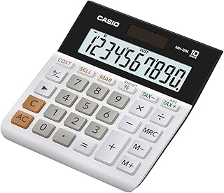 Настольный калькулятор Casio MH-10M – большой 10-разрядный дисплей | Функции расчета себестоимости/продажи/маржи и налогов | Идеально подходит для дома и офиса