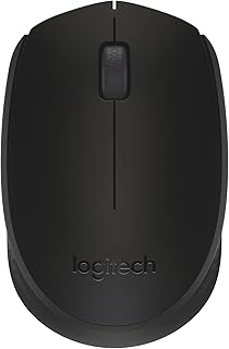 Беспроводная мышь Logitech M170 для ПК, Mac, ноутбука, 2,4 ГГц, с мини-USB приемником, оптическое отслеживание, 12 месяцев работы от батареи, подходит для обеих рук — черная.