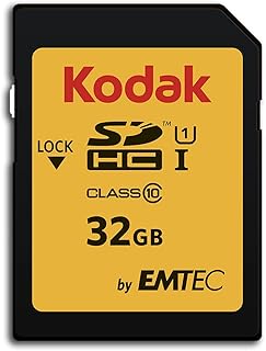 Карта памяти KODAK SDHC 32 ГБ UHS-I U1 V10 Premium, скорость чтения до 85 МБ/с, для видео Full HD и фотографий высокого разрешения, совместима со стандартом SDHC - EKMSD32GHC10K