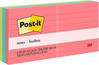Стикеры Post-it, 3x3 дюйма, 6 блоков, самые популярные стикеры в Америке, коллекция Poptimistic, яркие цвета (пурпурный, розовый, синий, зеленый), легко снимаются, подлежат переработке (630-6AN)