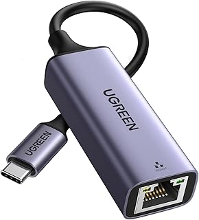 Адаптер UGREEN USB C — Ethernet, Plug and Play, 1 Гбит/с, алюминиевый корпус, (совместим с Thunderbolt 4/3) — сетевой адаптер RJ45, совместим с MacBook Pro/Air, iPhone 16 Pro/Max, iPad, XPS