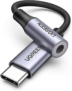 UGREEN USB C — 3,5 мм аудиоадаптер Type C — разъем AUX для наушников, 24-битный/96 кГц HiFi ЦАП кабель, совместимый с iPhone 16, 15 Pro Max/16 Plus, iPad, Galaxy S25, S24 Ultra, Pixel 9, серый