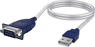 Кабель-конвертер SABRENT USB 2.0 в последовательный порт (9 контактов) DB 9 RS 232, чипсет Prolific, шестигранные гайки, [Windows 11/10/8.1/8/7/VISTA/XP, Mac OS X 10.6 и выше] 2,5 фута (CB-DB9P)