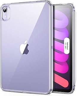 Чехол ESR для iPad Mini 7 A17 Pro, чехол для iPad Mini 7-го/6-го поколения (2024/2021), тонкий и легкий, защита от ударов и падений, устойчив к пожелтению, жесткая задняя панель, поддерживает Pencil Pro и Pencil (USB-C), прозрачный.