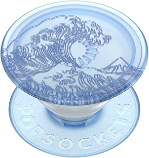 PopSockets — держатель для телефона на растительной основе с выдвижной подставкой, клейким покрытием, экологичный — полупрозрачный, как океан.