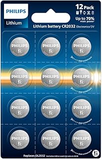 Батарейки PHILIPS CR2032, упаковка из 12 штук, литиевые батарейки-таблетки CR2032 3 В, сменные батарейки для Apple Airtag, автомобильных брелоков, часов, ключей.