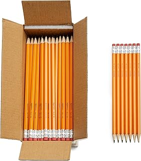 Набор деревянных карандашей Amazon Basics №2, предварительно заточенные, грифель HB, 150 штук, желтый.
