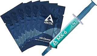 ARCTIC MX-6 (4 г, включая очиститель 6 MX) — высокоэффективная термопаста для процессоров, игровых консолей, видеокарт, ноутбуков. Очень высокая теплопроводность, длительный срок службы, не проводит тепло.