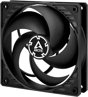ARCTIC P12 PWM - Вентилятор для ПК, корпусной вентилятор 120 мм с ШИМ, оптимизированный по давлению, тихий двигатель, компьютерный, скорость вращения: 200–1800 об/мин (0 об/мин <5%) - Черный