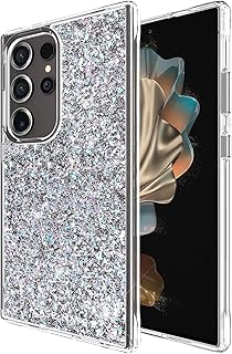 Чехол Case-Mate для Samsung Galaxy S24 Ultra [6,8 дюйма] [защита от падения с высоты 3,6 м] [беспроводная зарядка] Twinkle Disco для Samsung Galaxy S24 Ultra - роскошный, с блестками, защита от царапин, ударопрочный, тонкий.