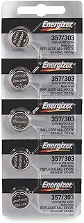 Батарейки Energizer 357/303 с оксидом серебра: упаковка из 5 штук.